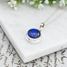 Hepburn and Hughes Lapis Lazuli Pendant | 13mm Circle | September Birthstone | Sterling silver