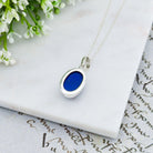 Hepburn and Hughes Lapis Lazuli Pendant | 15mm Oval | September Birthstone | Sterling silver