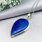 Hepburn and Hughes Lapis Lazuli Pendant | 41mm Teardrop | September Birthstone | Sterling Silver