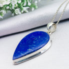 Hepburn and Hughes Lapis Lazuli Pendant | 41mm Teardrop | September Birthstone | Sterling Silver