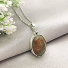 Hepburn and Hughes Lewisian Gneiss Necklace | Geology Gift | 20mm Oval | Sterling Silver