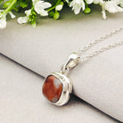 Hepburn and Hughes Lewisian Gneiss Necklace | Scottish Geology Gift | 10mm Circle | Sterling Silver