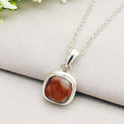 Hepburn and Hughes Lewisian Gneiss Necklace | Scottish Geology Gift | 10mm Circle | Sterling Silver