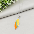 Hepburn and Hughes Liberty Stripe Clarice Cliff Art Deco Necklace | Upcycled Sterling Silver Heritage Jewellery