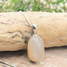 Hepburn and Hughes Madrassi Moonstone Pendant | Oval | Sterling Silver