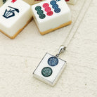 Hepburn and Hughes Mahjong Pendant | Dots Tiles | Chinese Game Jewellery | Sterling Silver