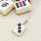 Hepburn and Hughes Mahjong Pendant | Dots Tiles | Chinese Game Jewellery | Sterling Silver