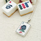 Hepburn and Hughes Mahjong Pendant | Oval | Chinese Game Gift | Sterling Silver