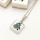 Hepburn and Hughes Mahjong Pendant | Square | Chinese Game Gift | Sterling Silver