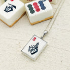 Hepburn and Hughes Mahjong Pendant | Wind Tiles | Chinese Game Gift | Sterling Silver