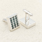 Hepburn and Hughes Mahjong Rectangular Cufflinks | Chinese Game Gift | 18mm in Sterling Silver