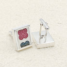 Hepburn and Hughes Mahjong Rectangular Cufflinks | Chinese Game Gift | 18mm in Sterling Silver