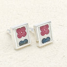 Hepburn and Hughes Mahjong Rectangular Cufflinks | Chinese Game Gift | 18mm in Sterling Silver