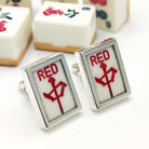 Hepburn and Hughes Mahjong Rectangular Cufflinks | Chinese Game Gift | Sterling Silver