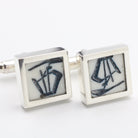 Hepburn and Hughes Mahjong Square Cufflinks | Chinese Game Gift | Sterling Silver