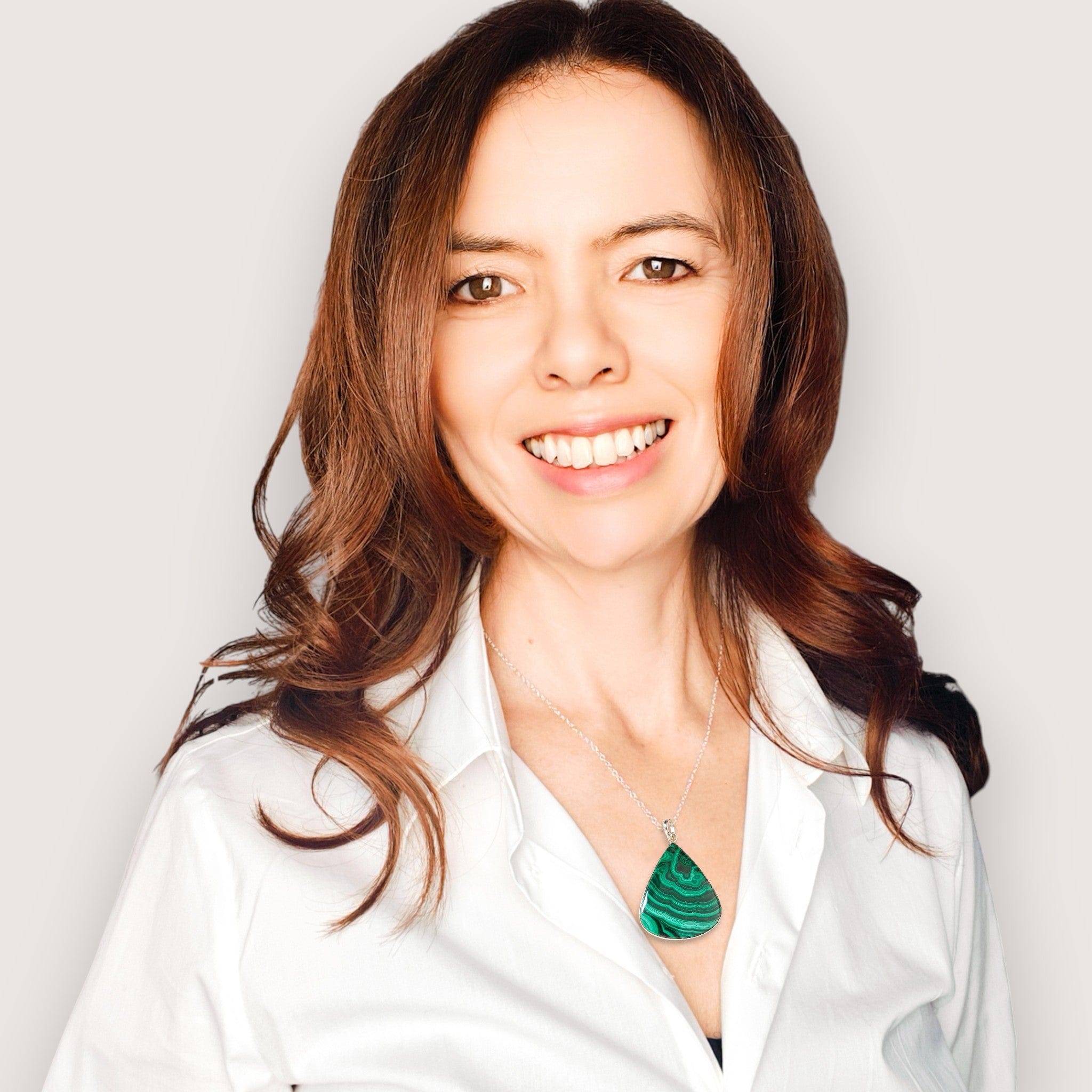 Hepburn and Hughes Malachite Pendant | Teardrop 3 Options | Taurus Gift | Sterling Silver