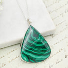Hepburn and Hughes Malachite Pendant | Teardrop 3 Options | Taurus Gift | Sterling Silver