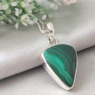 Hepburn and Hughes Malachite Pendant | Teardrop 3 Options | Taurus Gift | Sterling Silver