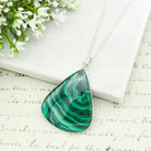 Hepburn and Hughes Malachite Pendant | Teardrop 3 Options | Taurus Gift | Sterling Silver