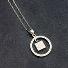 Hepburn and Hughes Meteorite Pendant | Astronomy Gift | Circular Hoop | Sterling Silver