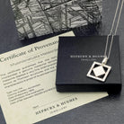 Hepburn and Hughes Meteorite Pendant | Astronomy Gift | Hanging Diamond | Sterling Silver