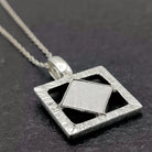 Hepburn and Hughes Meteorite Pendant | Astronomy Gift | Hanging Diamond | Sterling Silver
