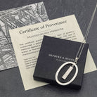 Hepburn and Hughes Meteorite Pendant | Astronomy Gift | Oval Hoop | Sterling Silver