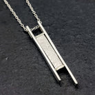 Hepburn and Hughes Meteorite Pendant | Space Gift | Double Bar | Sterling Silver
