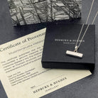 Hepburn and Hughes Meteorite Pendant | Space Gift | Horizontal bar | Sterling Silver