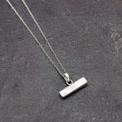 Hepburn and Hughes Meteorite Pendant | Space Gift | Horizontal bar | Sterling Silver