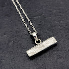 Hepburn and Hughes Meteorite Pendant | Space Gift | Horizontal bar | Sterling Silver