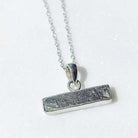 Hepburn and Hughes Meteorite Pendant | Space Gift | Horizontal bar | Sterling Silver