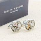 Hepburn and Hughes Mid-Century Watch Movement Cufflinks | Sterling Silver