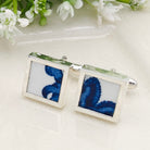 Hepburn and Hughes Minton Pottery Cufflinks | Willow Pattern |  9th Anniversary | Sterling Silver
