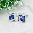 Hepburn and Hughes Minton Pottery Cufflinks | Willow Pattern |  9th Anniversary | Sterling Silver
