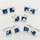 Hepburn and Hughes Minton Pottery Cufflinks | Willow Pattern | 9th Wedding Anniversary | Sterling Silver