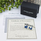 Hepburn and Hughes Minton Pottery Cufflinks | Willow Pattern | 9th Wedding Anniversary | Sterling Silver