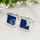 Hepburn and Hughes Minton Pottery Cufflinks | Willow Pattern | 9th Wedding Anniversary | Sterling Silver