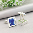 Hepburn and Hughes Minton Pottery Cufflinks | Willow Pattern | Tree | 15mm x 15mm | Sterling Silver