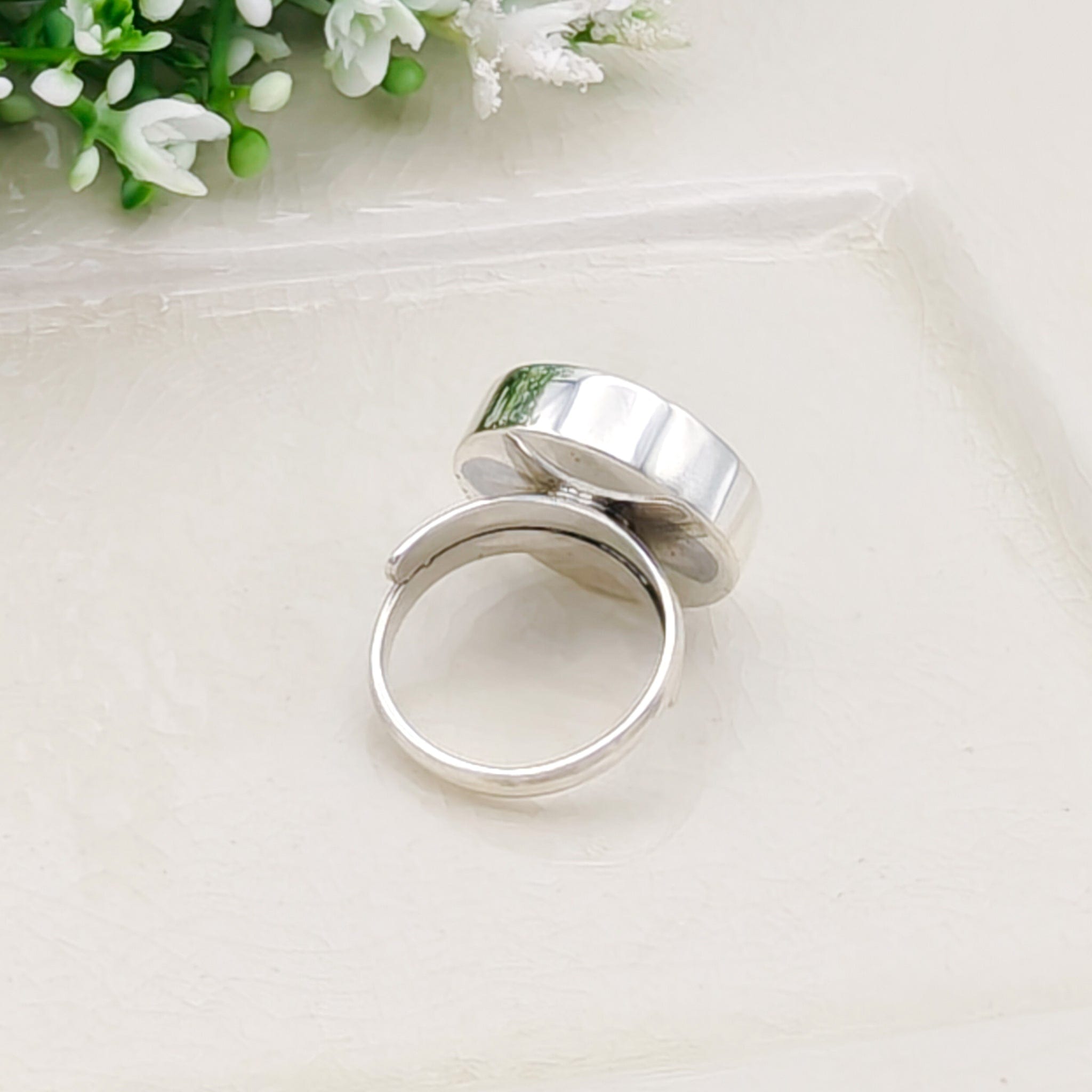 Hepburn and Hughes Minton Pottery Ring | Adjustable Band | 9th anniversary gift | Sterling Silver