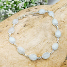 Hepburn and Hughes Moonstone Bracelet | 11 Gemstone Ovals | June Birthstone | Sterling Silver