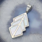 Hepburn and Hughes Mother of Pearl Art Deco Pendant | 3rd Anniversary | Sterling Silver