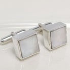 Hepburn and Hughes Mother of Pearl Cufflinks | June Birthstone | Sterling Silver