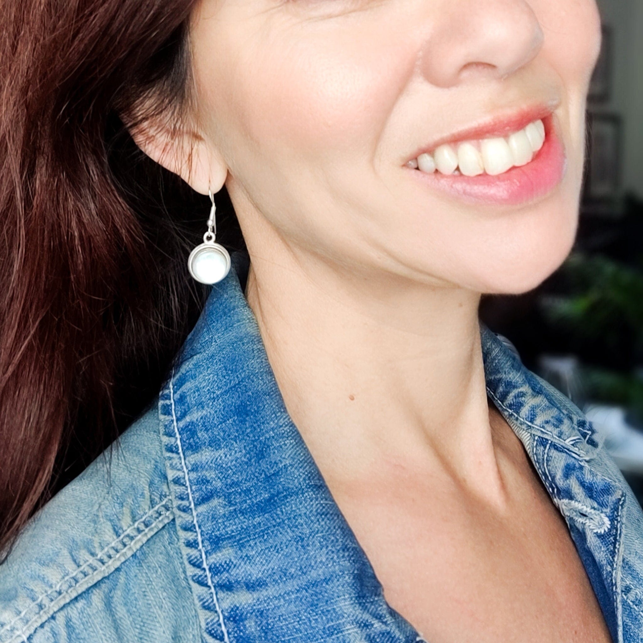 Hepburn and Hughes Mother of Pearl Drop Earrings | June Birthstone | Sterling Silver