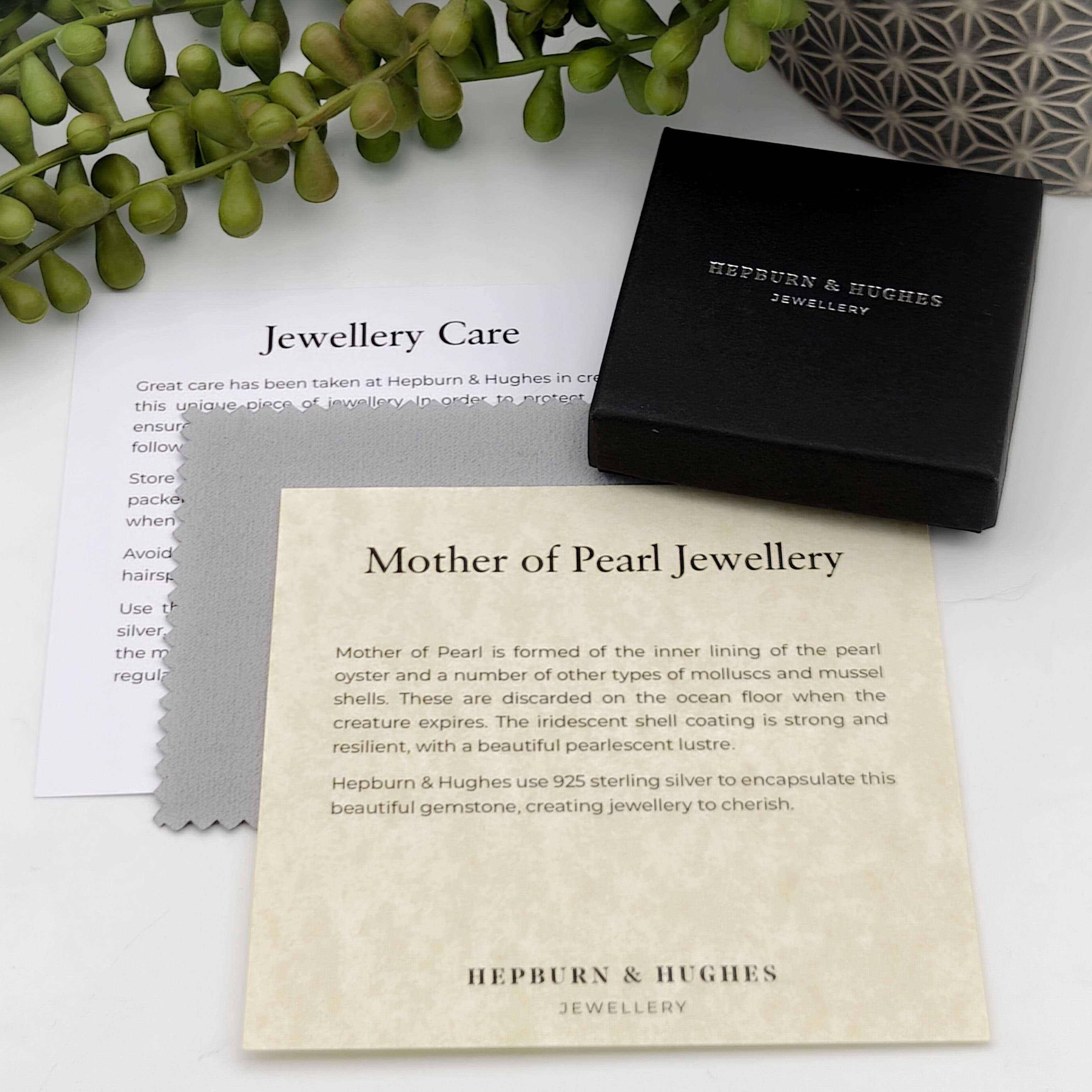 Hepburn and Hughes Mother of Pearl Earrings | June Gift | Tree of Life | Sterling Silver