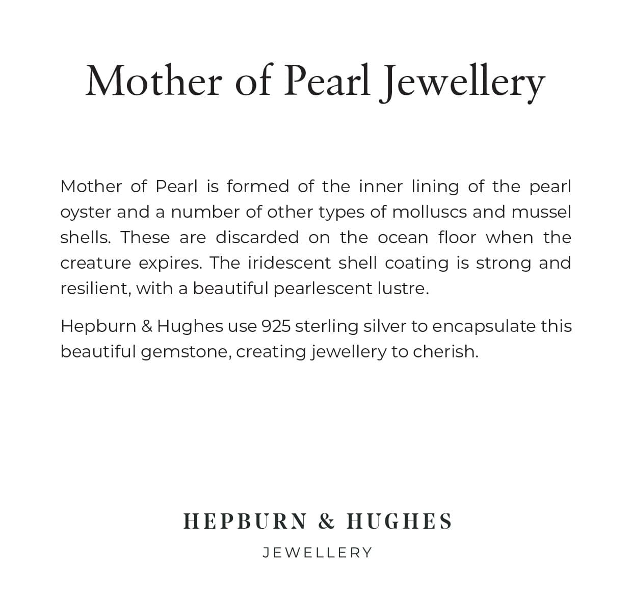 Hepburn and Hughes Mother of Pearl Large Starfish Pendant | White Mosaic | Sterling Silver