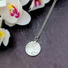 Hepburn and Hughes Mother of Pearl Pendant | 20mm Tree of Life Necklace | Sterling Silver