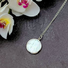 Hepburn and Hughes Mother of Pearl Pendant | 20mm Tree of Life Necklace | Sterling Silver