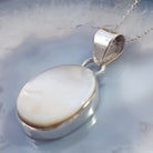 Hepburn and Hughes Mother of Pearl Pendant | Oval | Sterling Silver
