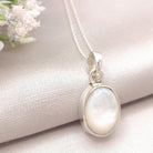 Hepburn and Hughes Mother of Pearl Pendant | Oval | Sterling Silver